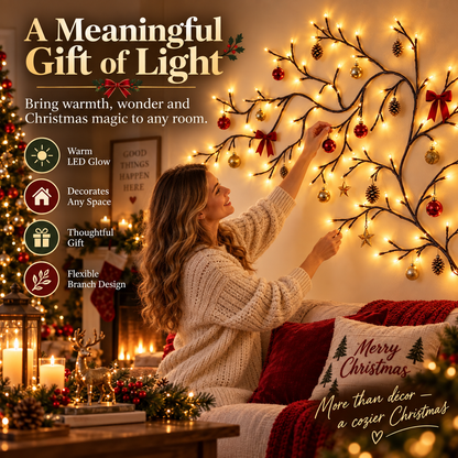 ✨ Flexible LED Branch Lights | Remote-Controlled Holiday Wall Decor - image 1