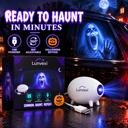 👻 Halloween Window Projector 🎃 16 Spooky Films USB Powered Holiday Decor