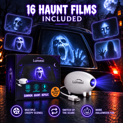 👻 Halloween Window Projector 🎃 16 Spooky Films USB Powered Holiday Decor