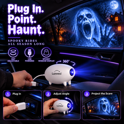 👻 Halloween Window Projector 🎃 16 Spooky Films USB Powered Holiday Decor