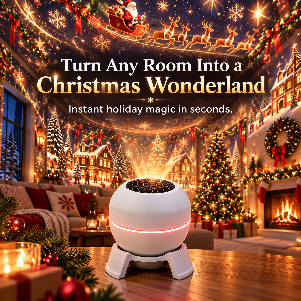 🌟🎄 Magical Christmas Projection Night Light – Transform Any Room Into A Holiday Wonderland