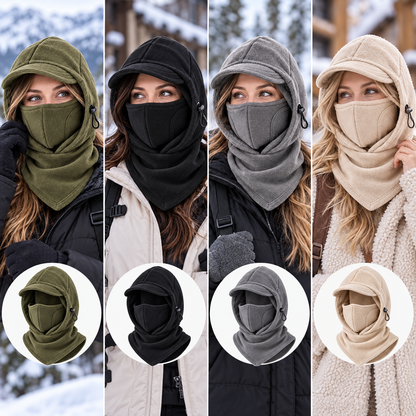🔥Last Day 80% OFF🔥🥶Fleece Double Layer Integrated Mask Hat