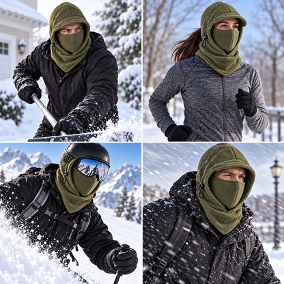 🔥Last Day 80% OFF🔥🥶Fleece Double Layer Integrated Mask Hat
