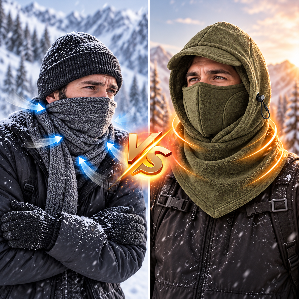 🔥Last Day 80% OFF🔥🥶Fleece Double Layer Integrated Mask Hat