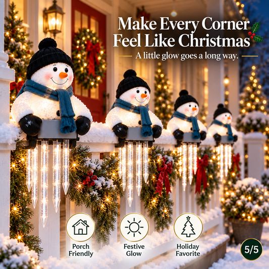 🔥 Today 50% OFF - WinterGlow Snowman Icicle Light Decor
