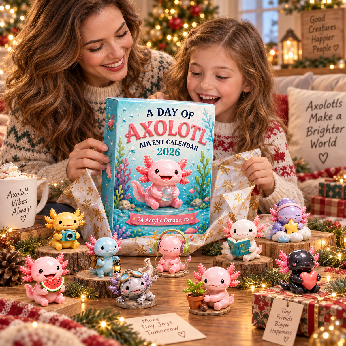 ✨CHRISTMAS KICKOFF 49% OFF - A Day Of Axolotl Advent Calendar 2026