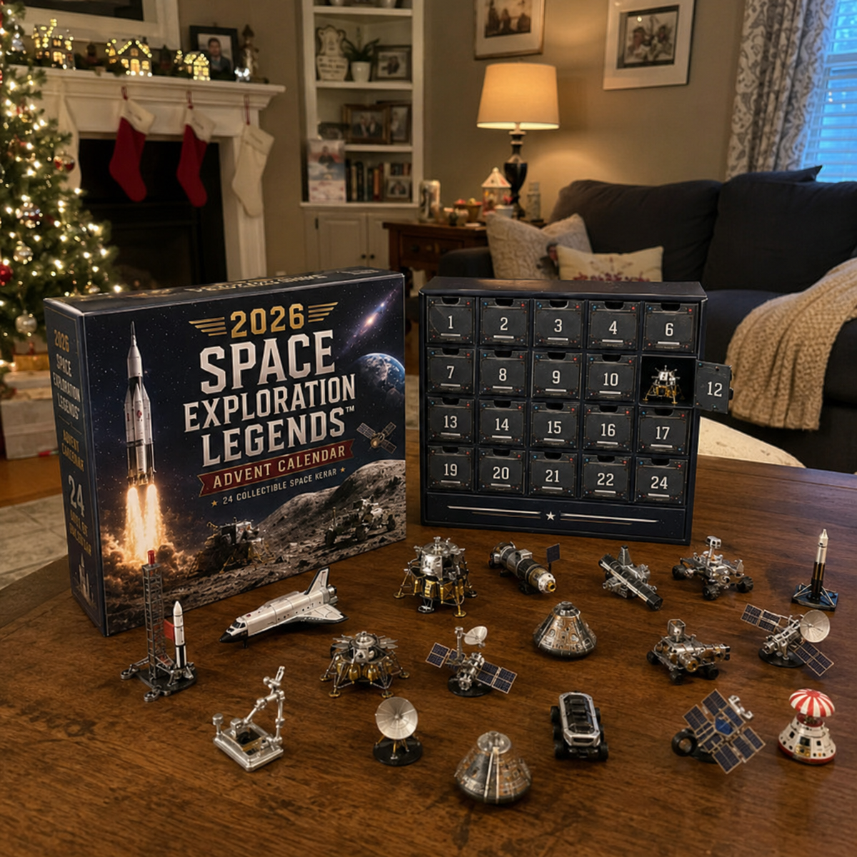 🎉2026 Space Exploration Legends Advent Calendar – 24 Days of Space Missions, 24 Collectible Surprises