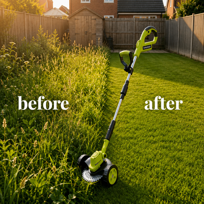 🌿⚡21V 3-in-1 Cordless String Trimmer, Edger & Mini Mower – 2 Batteries Included