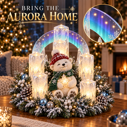 🔥🎄 Glowing Christmas Centerpiece with Warm Flameless Candlelight ✨