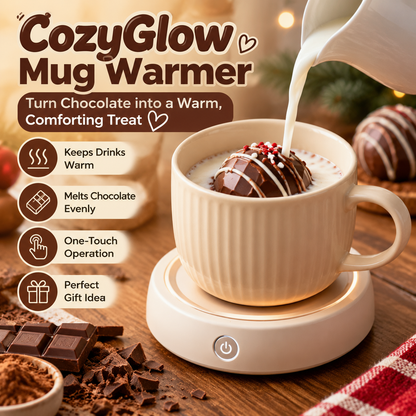 🍫✨ CozyGlow Mug Warmer – Chocolate Melting & Hot Drink Warming StationA
