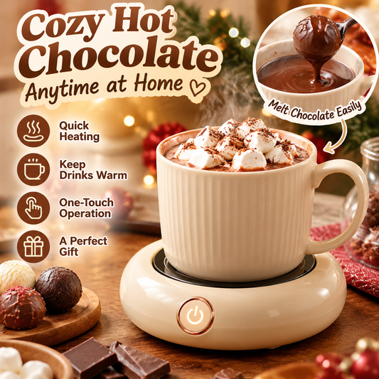 🍫✨ CozyGlow Mug Warmer – Chocolate Melting & Hot Drink Warming StationA