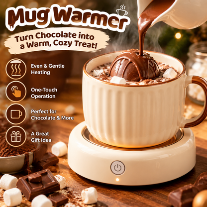 🍫✨ CozyGlow Mug Warmer – Chocolate Melting & Hot Drink Warming StationA