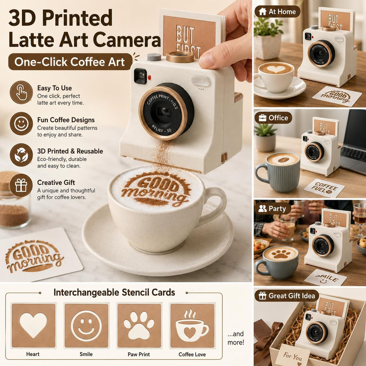 📸☕ 50% OFF Smart Latte Art Maker Camera Tool 🔥 Create Beautiful Coffee Designs At Home