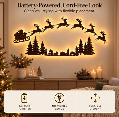 🦌 Reindeer Sleigh Press On✨