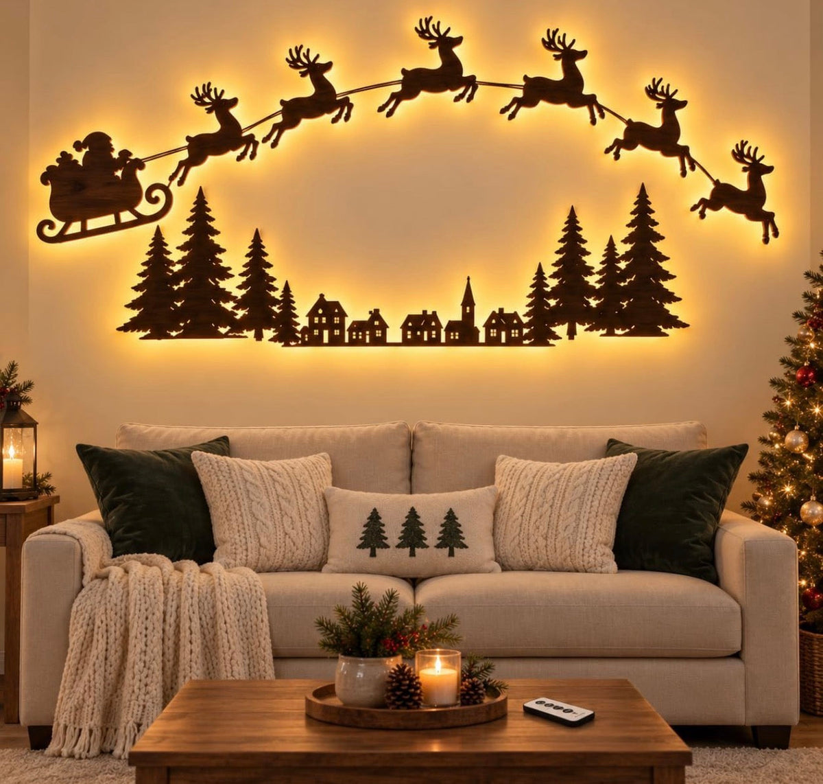 🦌 Reindeer Sleigh Press On✨