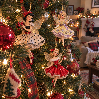 🪻💫Vintage Fairy Christmas Ornaments