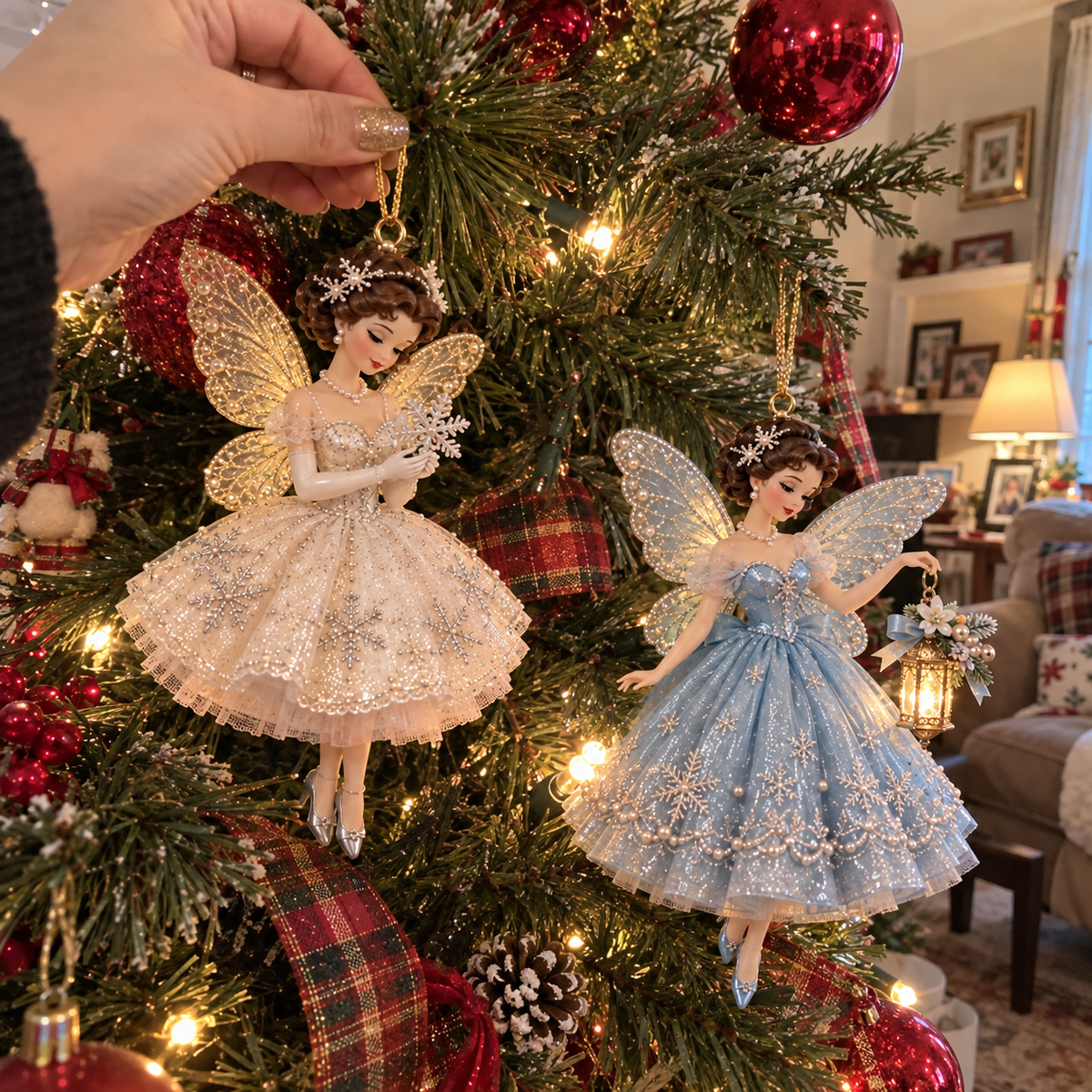 🪻💫Vintage Fairy Christmas Ornaments