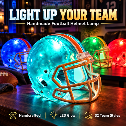 🎁Last Day 49% OFF!🏈 Handmade LED Football Helmet Lamp – Light Up Your Fan Cave! 💡🏆