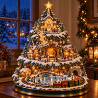⭐Jesus Light of the World — Illuminated Nativity Village Tree⭐