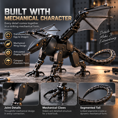 ⚙️DragonMorph – Egg to Dragon Transforming Mechanical Toy