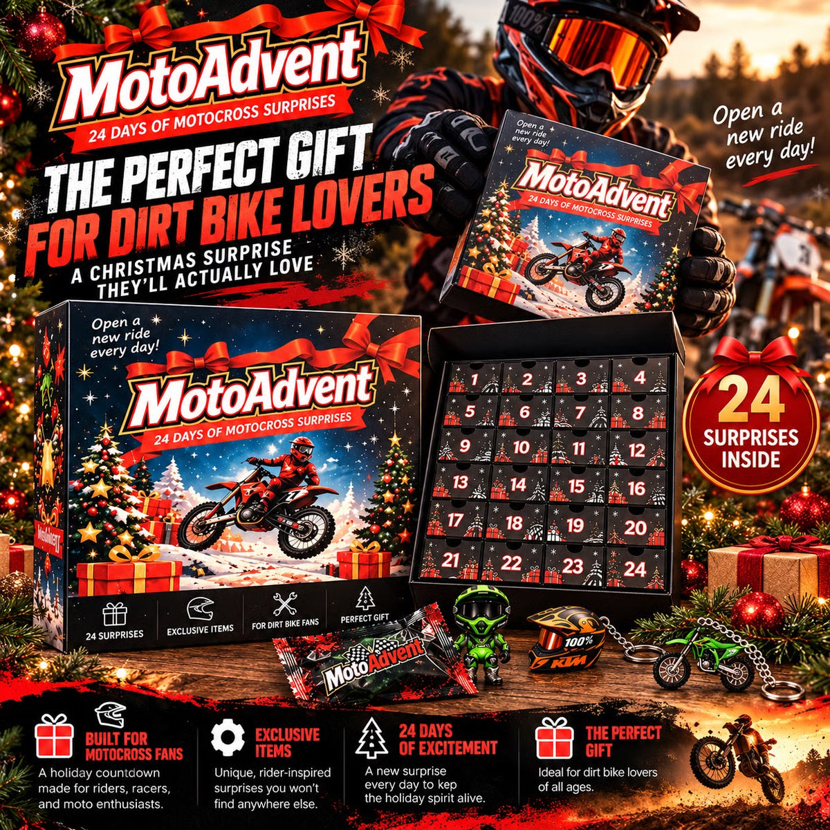MotoAdvent 24 Days Motocross Dirt Bike Advent Calendar 🏍️
