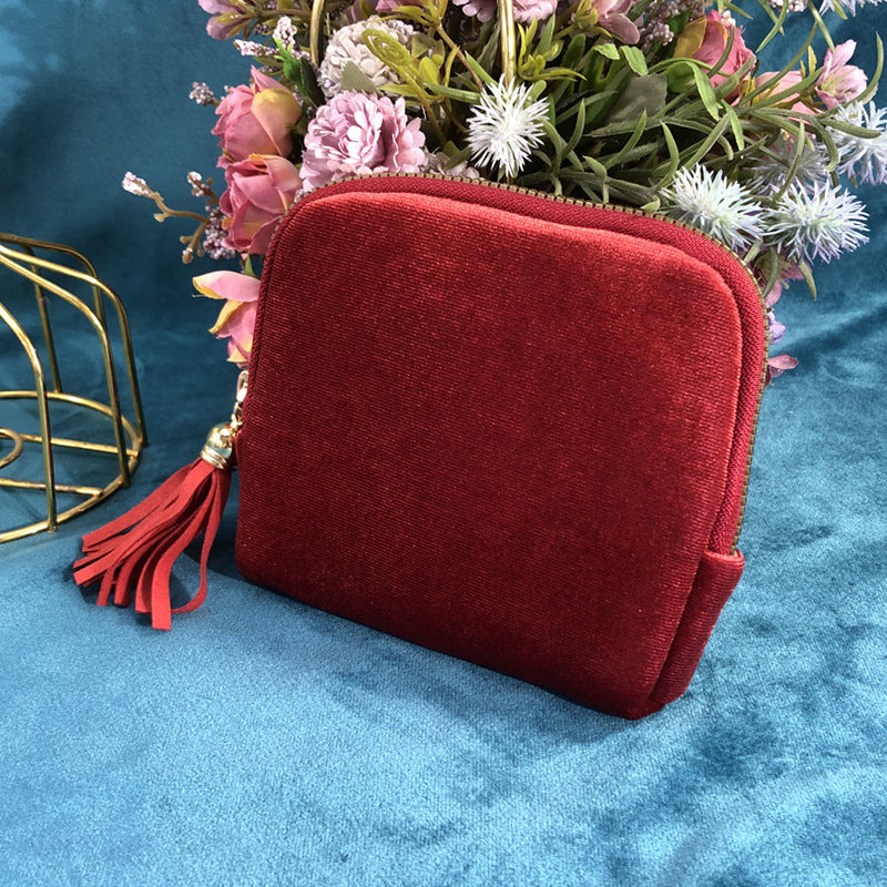 Travel Jewelry Bag Organizer with Tassel Zipper