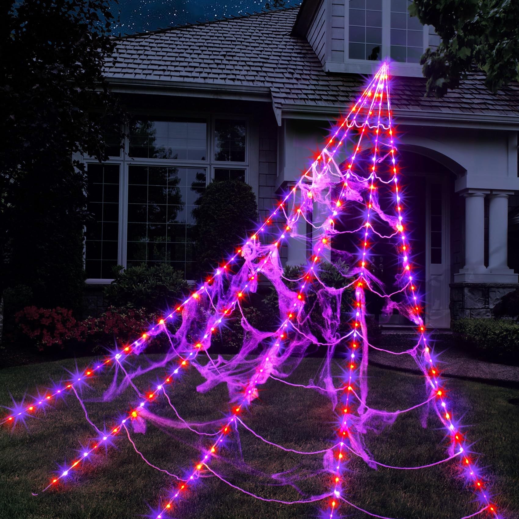 Oversized Halloween Spider Web Lights – 5M