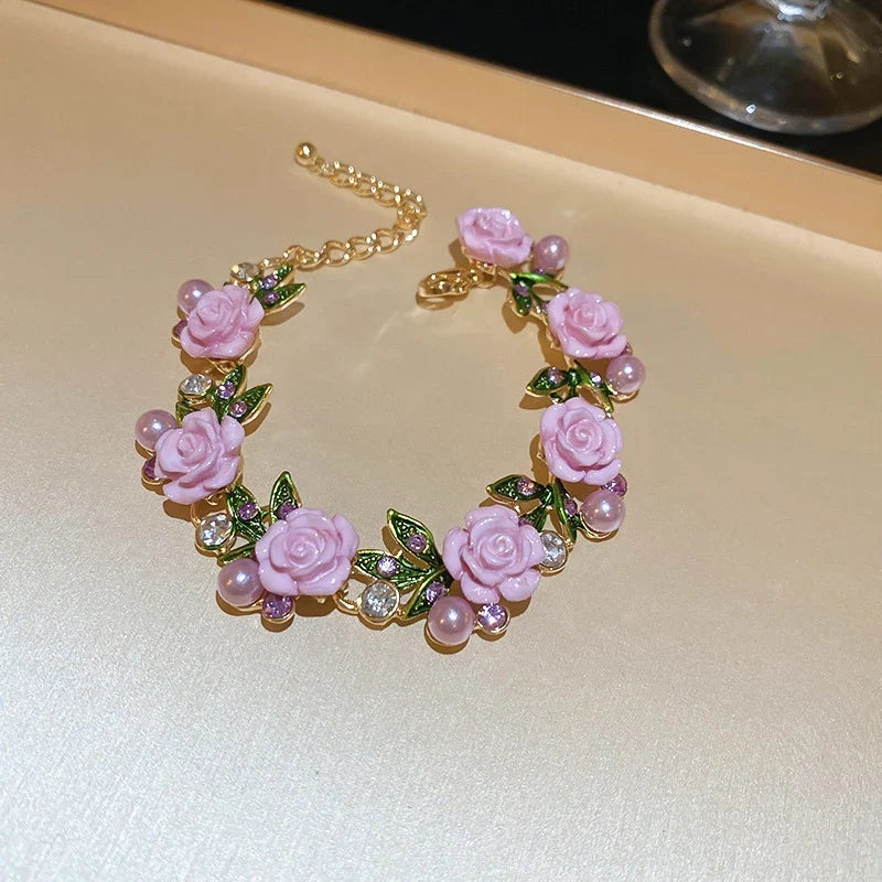 🪷Vintage Rose Garden Pearl & Crystal Jewelry Collection