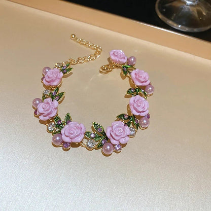 🪷Vintage Rose Garden Pearl & Crystal Jewelry Collection