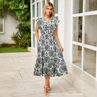 Navy Damask