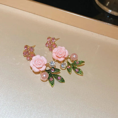 🪷Vintage Rose Garden Pearl & Crystal Jewelry Collection