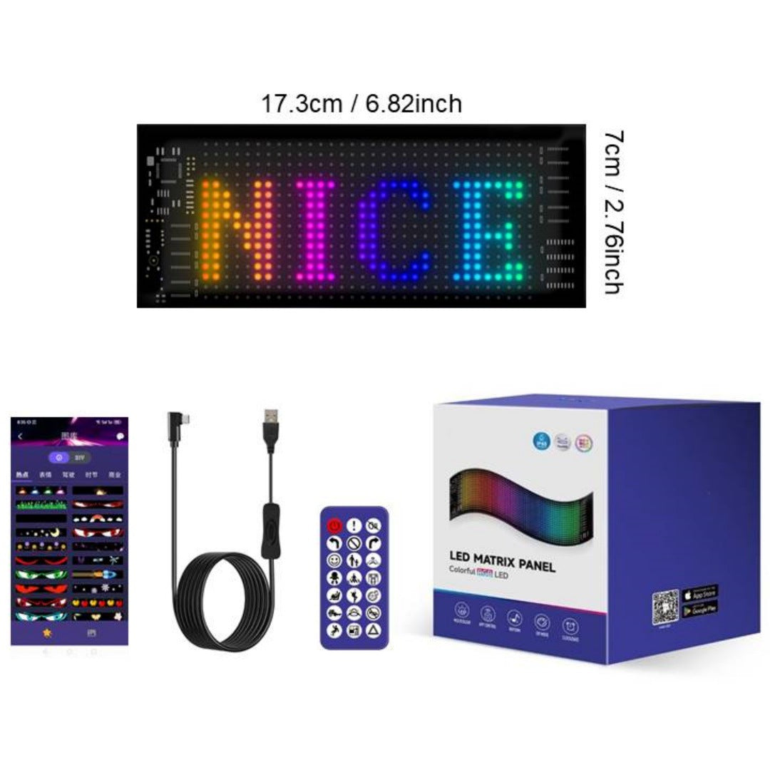 ⚡New Smart LED Pixel Car Display — App-Controlled Custom Text, Colors & Animations