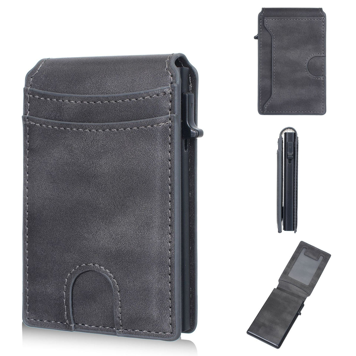 🔥 RFID Blocking Minimalist Pop-Up Wallet | One-Second Card Eject Design & Ultra Slim Pocket Wallet