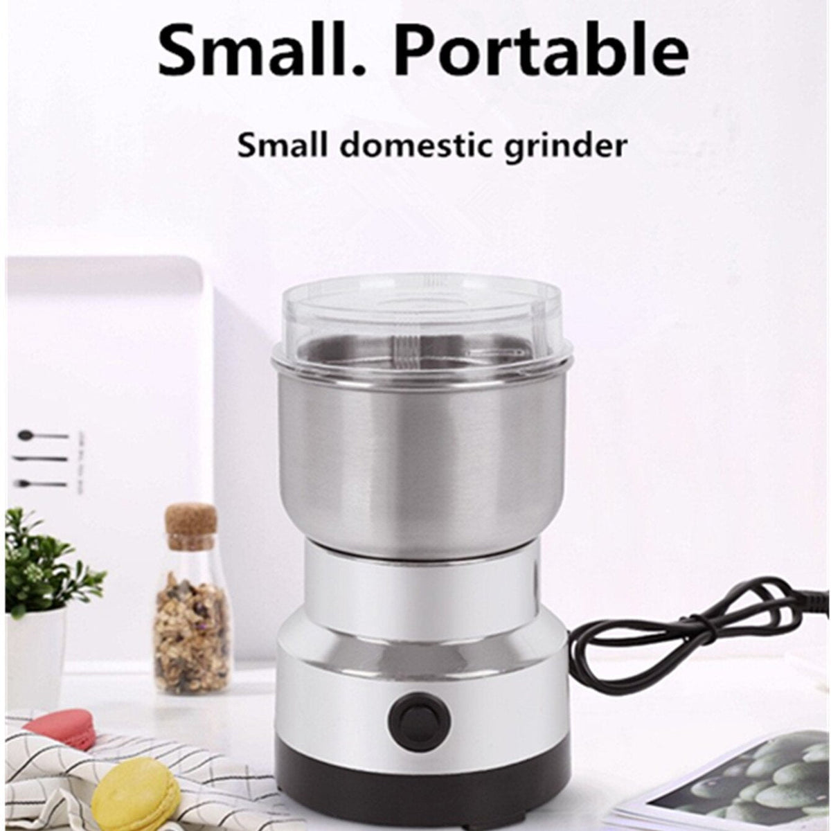 🎀🔥 High-Speed Stainless Steel Grain Grinder