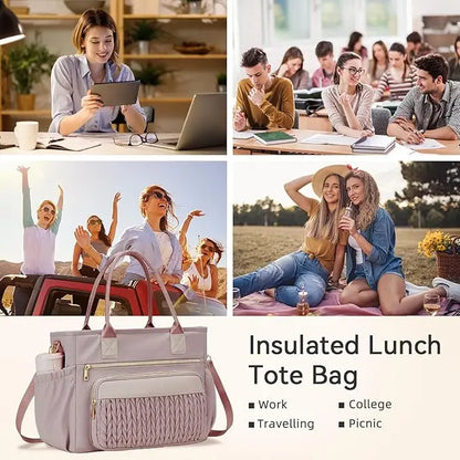 Stylish Leakproof Cooler Bag with Adjustable Strap & Side Pockets