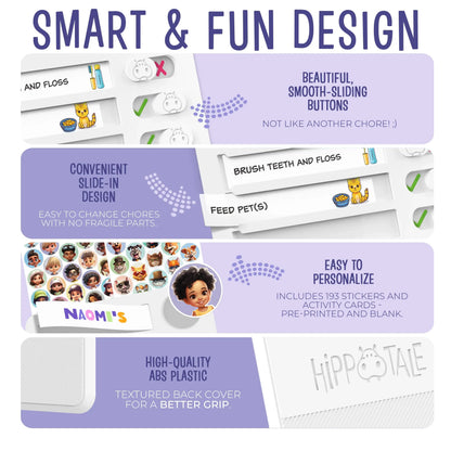Kids Daily Routine & Chore Chart – Visual Sliding Checklist with 108 Task Cards & Stickers