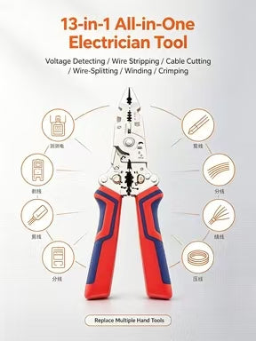 ⚡13‑in‑1 Multifunctional Electrician Pliers With Voltage Tester
