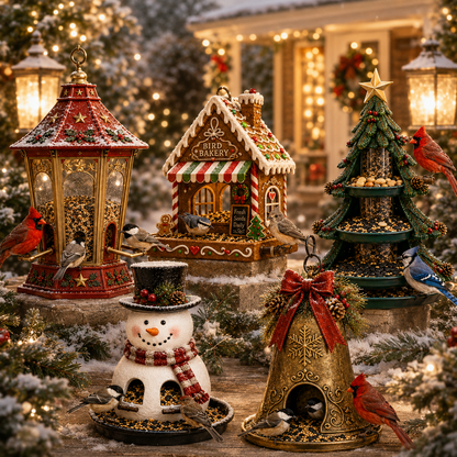⛄Christmas Bird Feeder Collection – Festive Hanging Garden Feeders for Wild Birds
