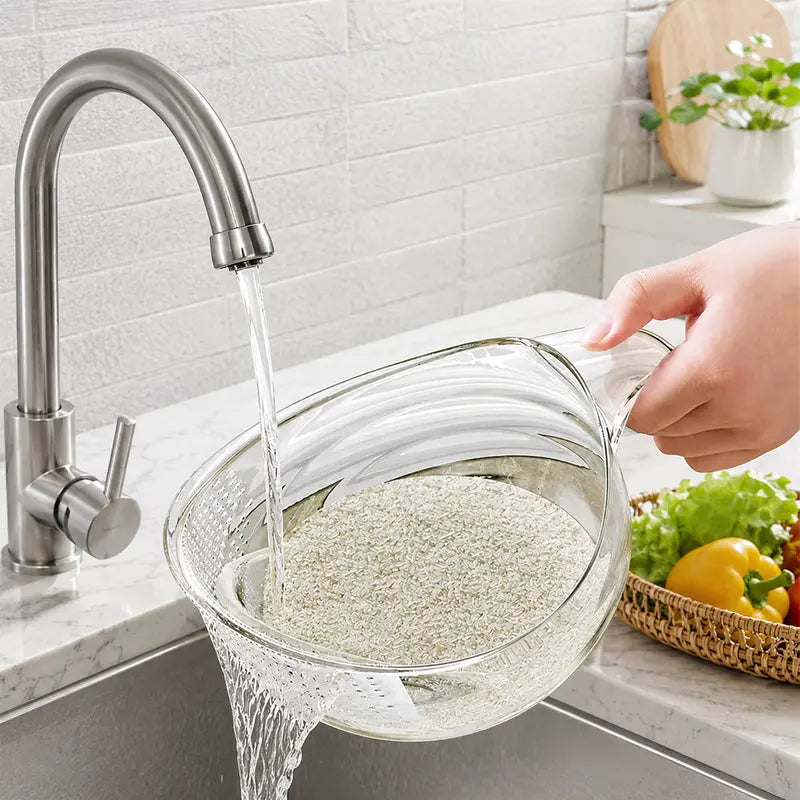 ⚡Aesthetic Multifunctional Rice Strainer with Handle