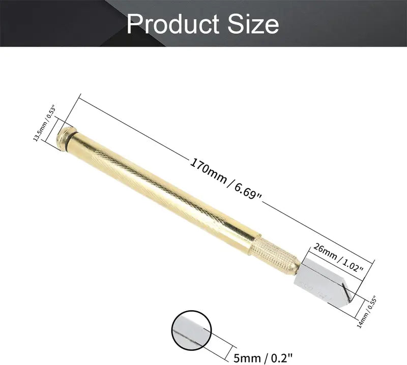 💎Diamond Glass Cutter – Professional, Alloy Handle, Roller Wheel
