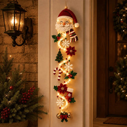 🎄Light-Up Christmas Door Hanger – 6 Festive Designs with Warm Holiday Glow ✨