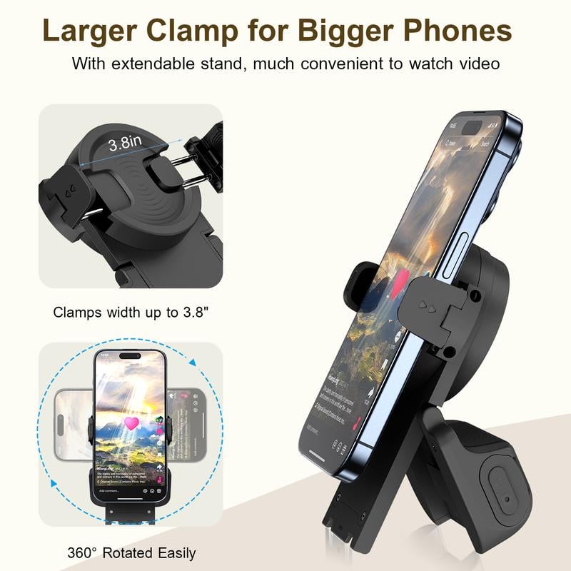 📱Remote Control for TikTok Scrolling with Smartphone Holder Stand, Wireless Scroller Page Turner, Camera Shutter Video Recording for iOS Android