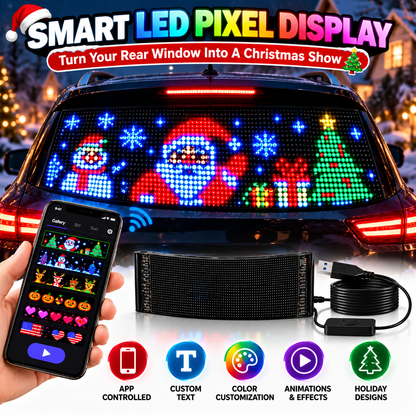 ⚡New Smart LED Pixel Car Display — App-Controlled Custom Text, Colors & Animations