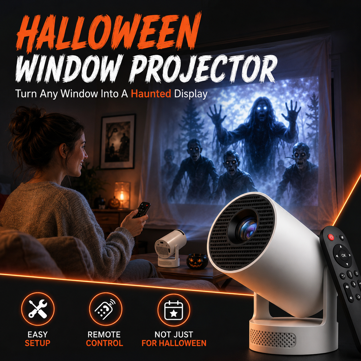 👻Halloween window projector