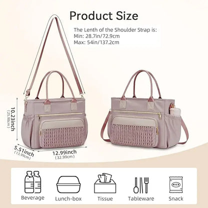 Stylish Leakproof Cooler Bag with Adjustable Strap & Side Pockets