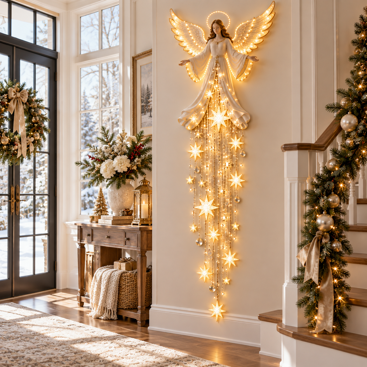 ✨Angel Blessing Starfall Wall Light™ – Heavenly Christmas Wall Decor