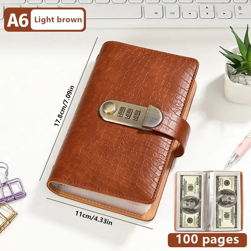 🔐🔥 Lockable A6 Savings Binder – Cash Organizer & Budget Planner