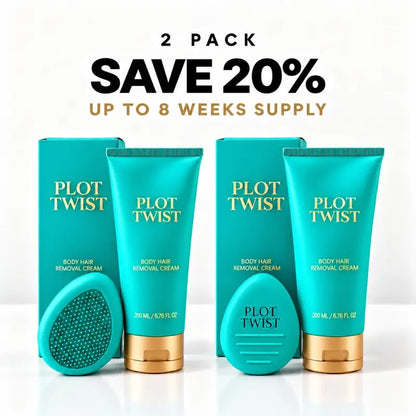 🧴✨ Plot Twist Fast-Acting Body Hair Removal Cream | Sensitive Skin Formula with Silicone Pebble Remover