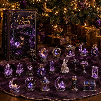 🏆Limited Time Sale 49% OFF🎄🔮Lunar Witch Advent Calendar 2026 – 24 Enchanted Crystal Miniatures for a Magical Moonlit Countdown
