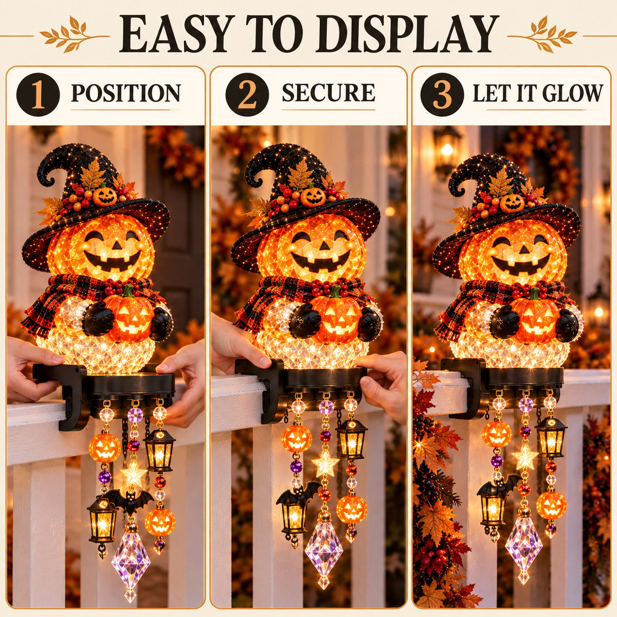 🔥 🎃Halloween Porch Magic Cascade Railing Lights